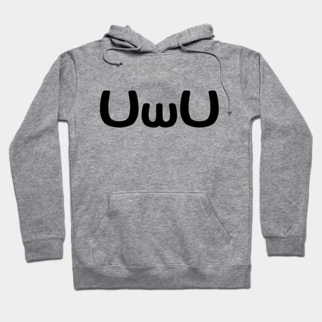 UwU Happy Anime Face Emoticon Hoodie by tinybiscuits